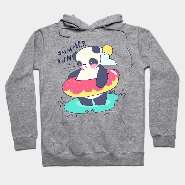 Panda summer sun Hoodie by ArtStyleAlice